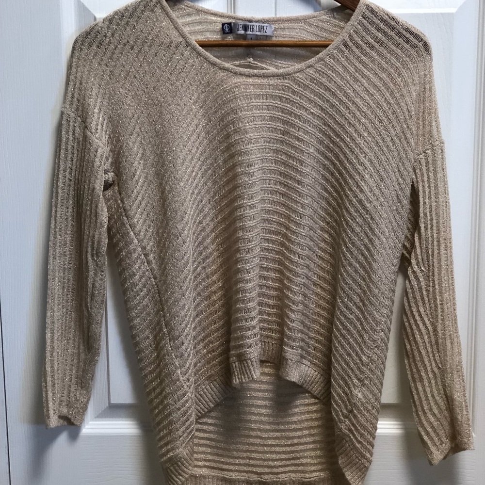 Sheer sparkly JENNIFER LOPEZ sweater